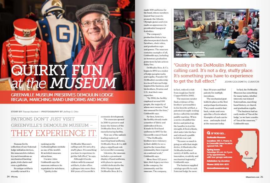 Museum featured in Illinois Partners magazine, Spring 2018