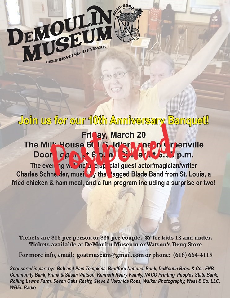 10th Anniversary Banquet, music, guest speakers March 20