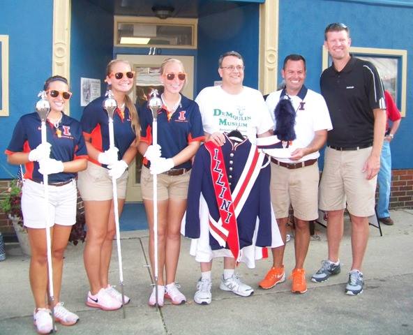Curator John Goldsmith (center) and DeMoulin Bros. factory Representative Mike Coling, Jr. (far right)