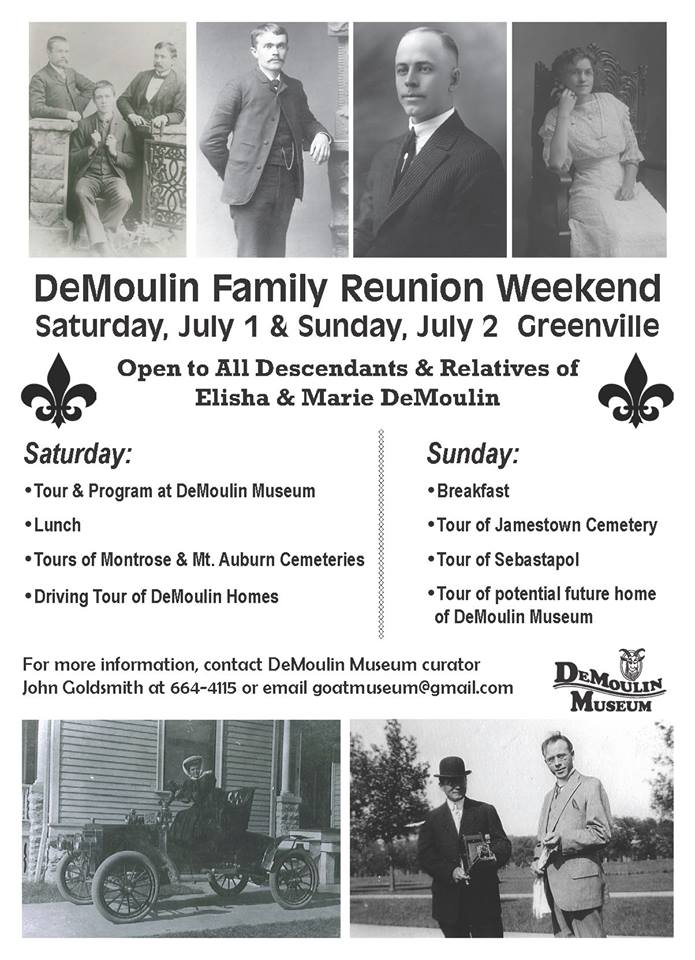 DeMoulin Museum Hosting Family Reunion Poster