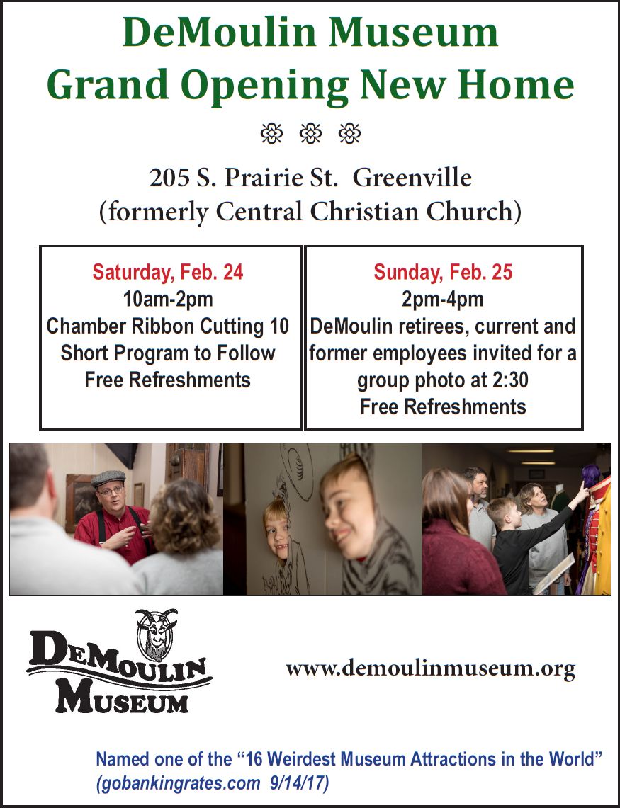 Museum Opening In New Home February 24, 2018 at 10am