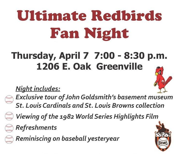 Ultimate Redbirds Fan Night proceeds to benefit DeMoulin Museum.